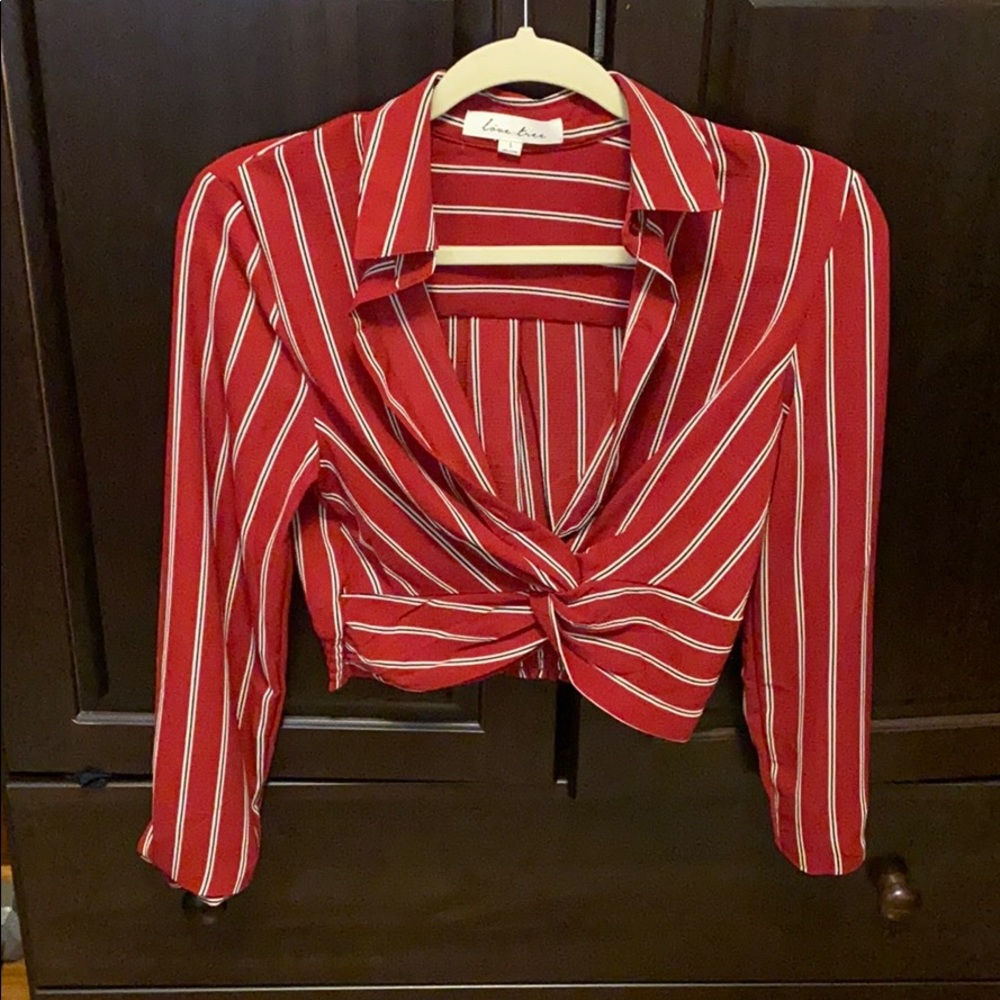 Striped cropped Blouse